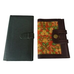 🧳 2-Piece Vintage Travel Organizer Bundle‎ – Floral Tapestry + Faux Leather